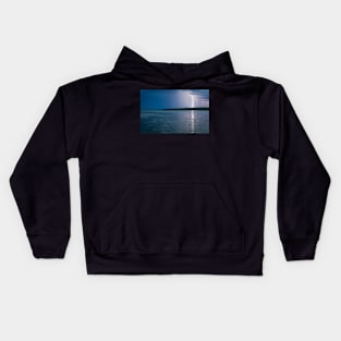 Lightning Reflecting on the Lake Kids Hoodie